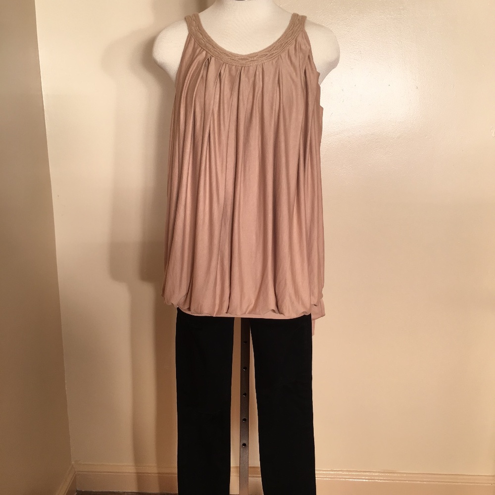 Women's Paige Ruched Nude Color Retro Top Size XS